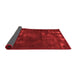 Abstract Red Modern Area Rugs