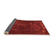 Sideview of Abstract Orange Modern Rug, abs1288org