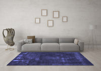 Machine Washable Abstract Blue Modern Rug, wshabs1288blu