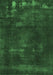 Machine Washable Abstract Emerald Green Modern Area Rugs, wshabs1288emgrn