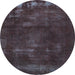 Round Abstract Light Blue Modern Rug, abs1288lblu