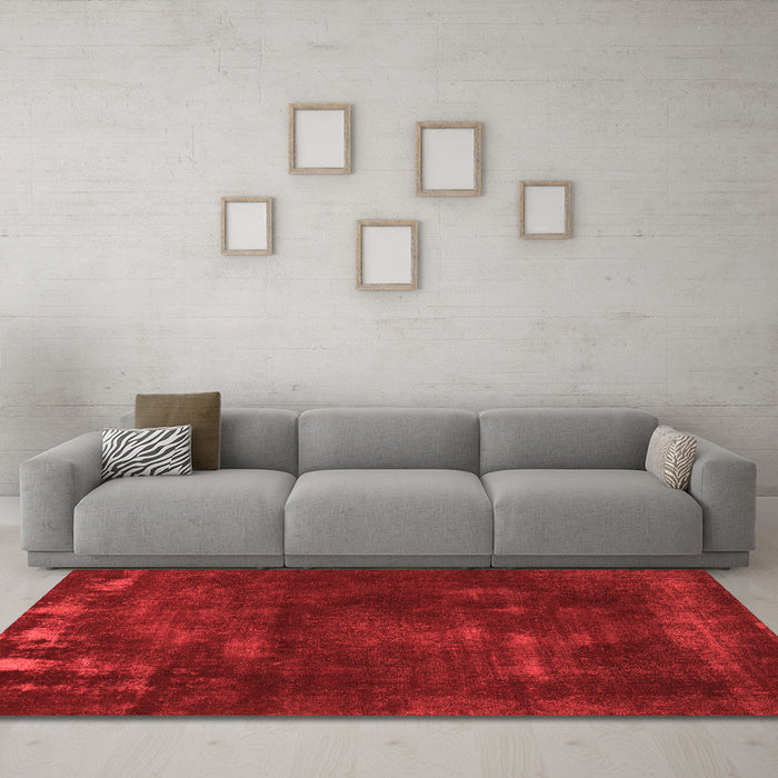 Modern Red Washable Rugs