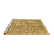 Sideview of Machine Washable Abstract Brown Modern Rug, wshabs1289brn