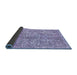 Sideview of Abstract Blue Modern Rug, abs1289blu