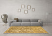 Machine Washable Abstract Brown Modern Rug in a Living Room,, wshabs1289brn