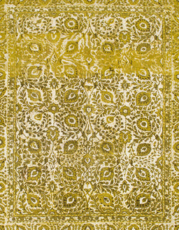 Abstract Chrome Gold Yellow Modern Rug, abs1289