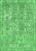 Machine Washable Abstract Emerald Green Modern Area Rugs, wshabs1289emgrn