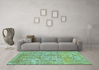 Machine Washable Abstract Light Blue Modern Rug, wshabs1289lblu