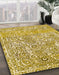 Abstract Chrome Gold Yellow Modern Rug in Family Room, abs1289