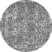 Round Abstract Gray Modern Rug, abs1289gry