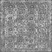 Square Machine Washable Abstract Gray Modern Rug, wshabs1289gry