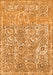 Machine Washable Abstract Orange Modern Area Rugs, wshabs1289org