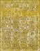 Machine Washable Abstract Chrome Gold Yellow Rug, wshabs1289