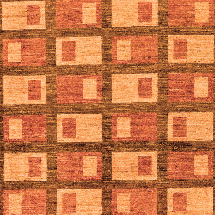 Machine Washable Abstract Orange Modern Area Rugs, wshabs128org