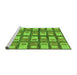 Sideview of Machine Washable Abstract Green Modern Area Rugs, wshabs128grn