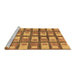 Sideview of Machine Washable Abstract Brown Modern Rug, wshabs128brn