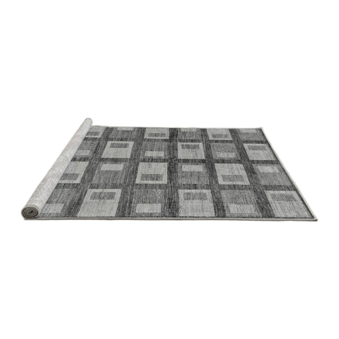 Sideview of Machine Washable Abstract Gray Modern Rug, wshabs128gry