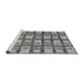 Sideview of Machine Washable Abstract Gray Modern Rug, wshabs128gry