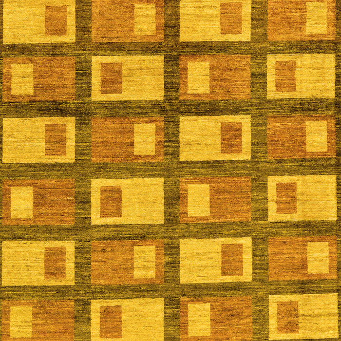 Machine Washable Abstract Yellow Modern Rug, wshabs128yw