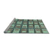 Sideview of Machine Washable Abstract Light Blue Modern Rug, wshabs128lblu