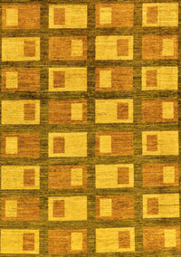 Abstract Yellow Modern Rug, abs128yw