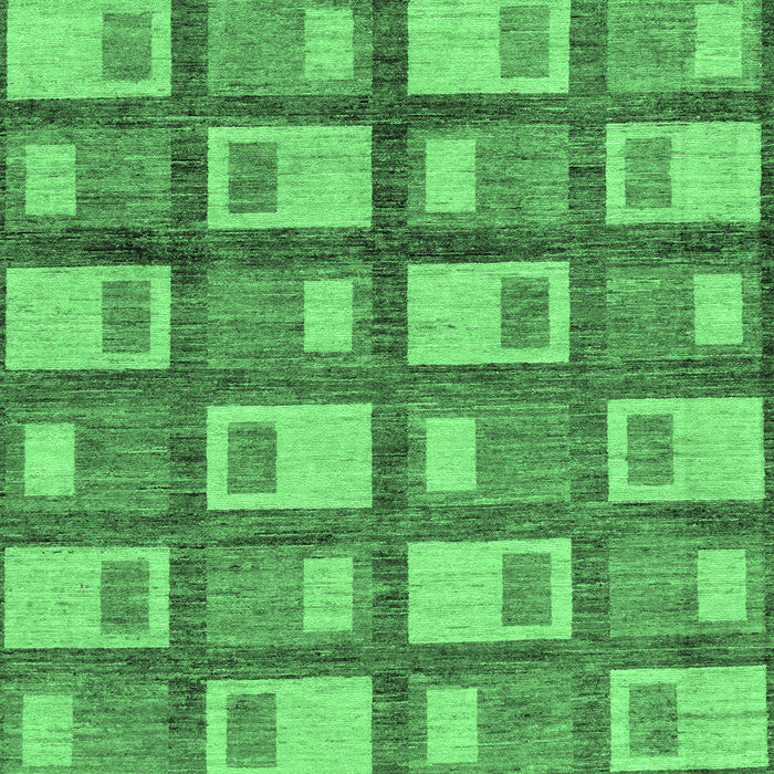 Machine Washable Abstract Emerald Green Modern Area Rugs, wshabs128emgrn