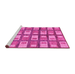 Sideview of Machine Washable Abstract Pink Modern Rug, wshabs128pnk