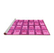 Sideview of Machine Washable Abstract Pink Modern Rug, wshabs128pnk