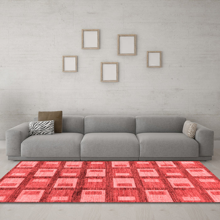 Modern Red Washable Rugs