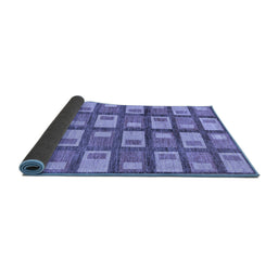 Sideview of Abstract Blue Modern Rug, abs128blu