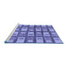 Sideview of Machine Washable Abstract Blue Modern Rug, wshabs128blu