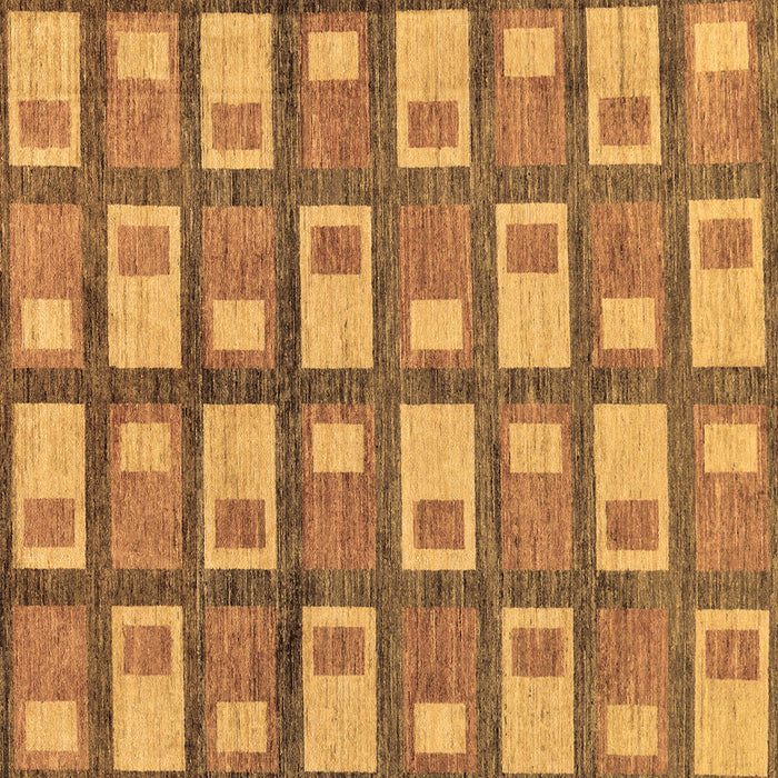 Square Machine Washable Abstract Brown Modern Rug, wshabs128brn