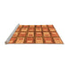 Sideview of Machine Washable Abstract Orange Modern Area Rugs, wshabs128org