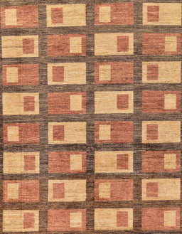 Abstract Red Modern Rug, abs128