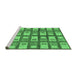 Sideview of Machine Washable Abstract Emerald Green Modern Area Rugs, wshabs128emgrn