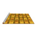 Sideview of Machine Washable Abstract Yellow Modern Rug, wshabs128yw