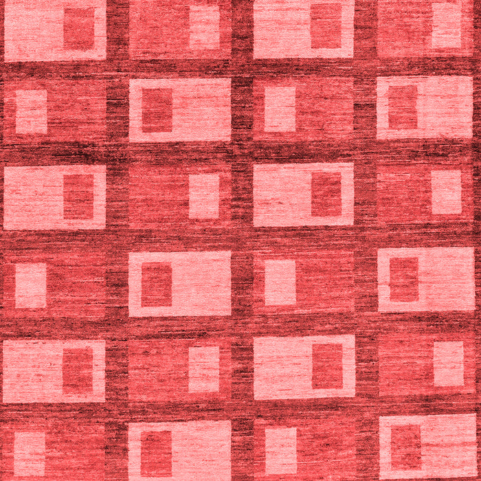Machine Washable Abstract Red Modern Rug, wshabs128red
