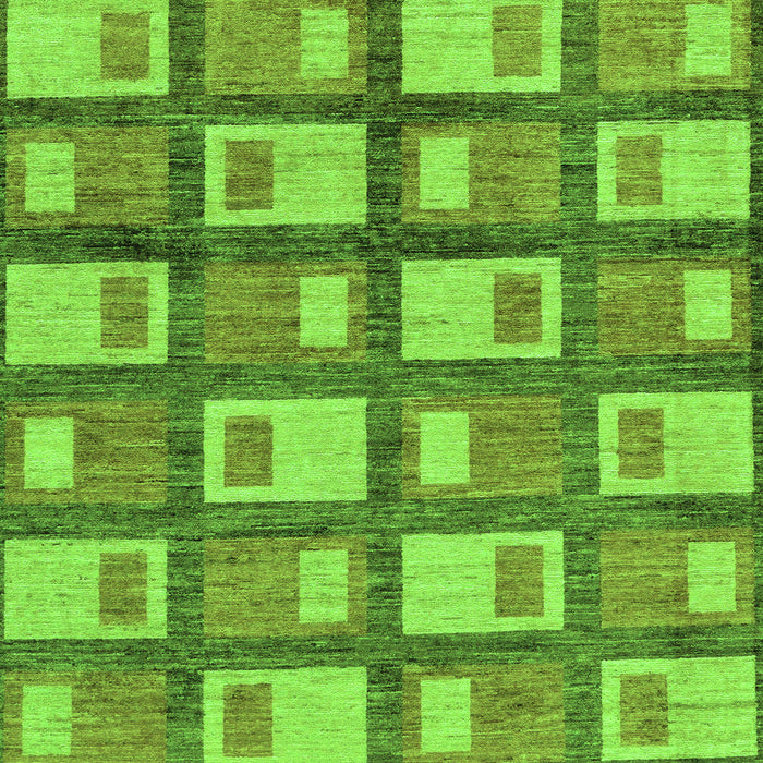 Machine Washable Abstract Green Modern Area Rugs, wshabs128grn