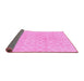 Sideview of Abstract Pink Modern Rug, abs1290pnk