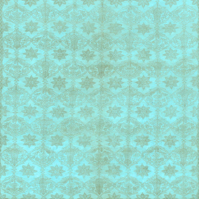 Square Machine Washable Abstract Light Blue Modern Rug, wshabs1290lblu