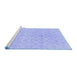 Sideview of Machine Washable Abstract Blue Modern Rug, wshabs1290blu