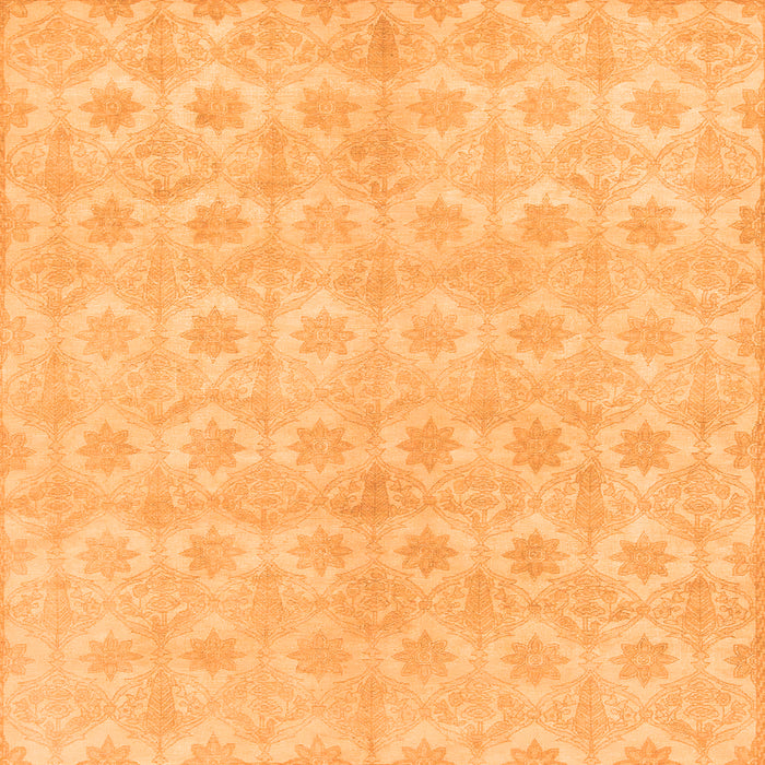 Square Abstract Orange Modern Rug, abs1290org