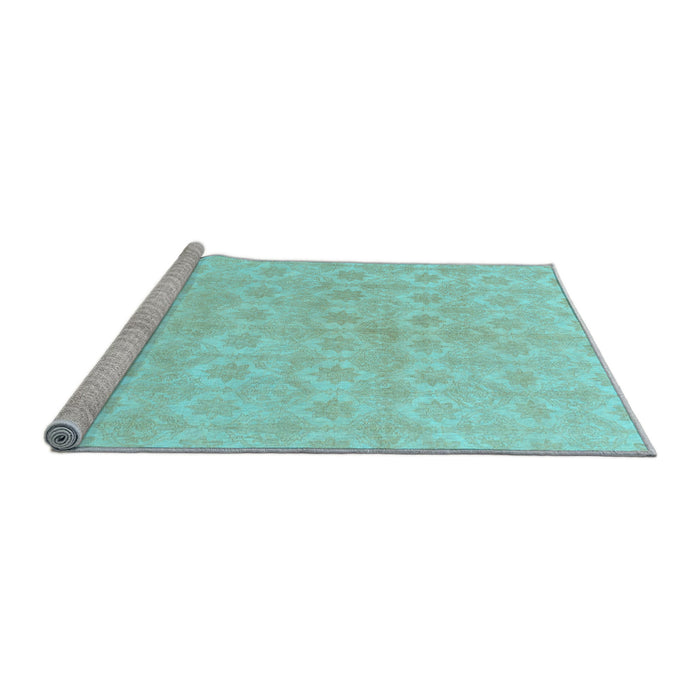 Sideview of Machine Washable Abstract Light Blue Modern Rug, wshabs1290lblu