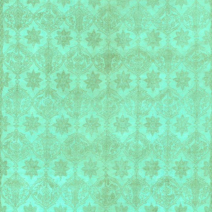 Machine Washable Abstract Turquoise Modern Area Rugs, wshabs1290turq