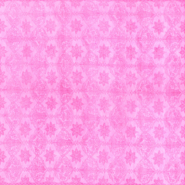Square Abstract Pink Modern Rug, abs1290pnk