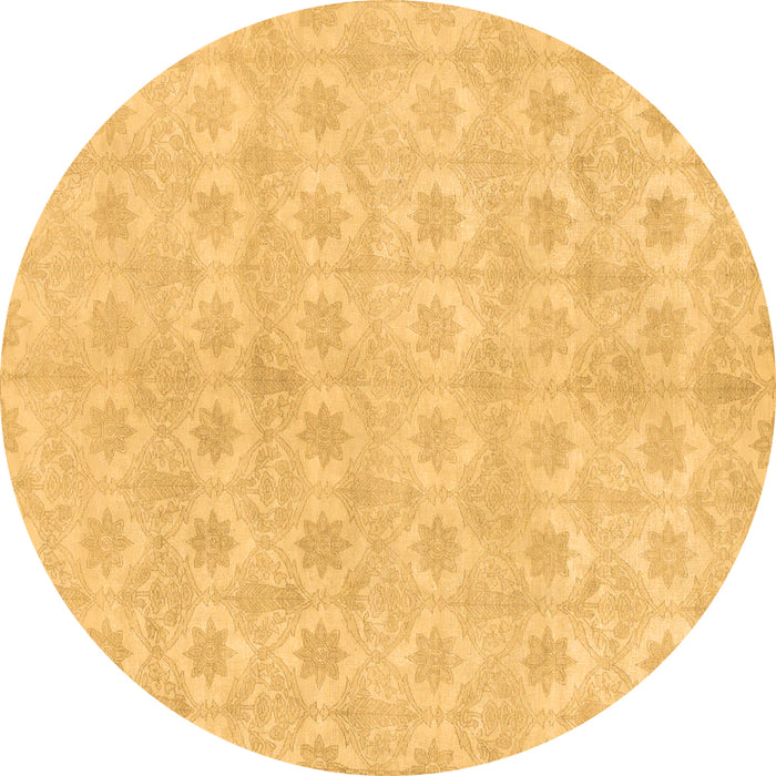 Round Abstract Brown Modern Rug, abs1290brn