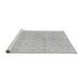 Sideview of Machine Washable Abstract Gray Modern Rug, wshabs1290gry