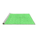 Sideview of Machine Washable Abstract Emerald Green Modern Area Rugs, wshabs1290emgrn