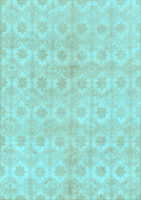 Abstract Light Blue Modern Rug, abs1290lblu