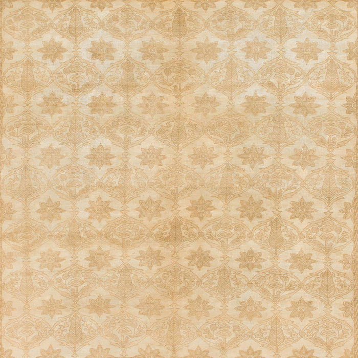 Square Machine Washable Abstract Yellow Rug, wshabs1290